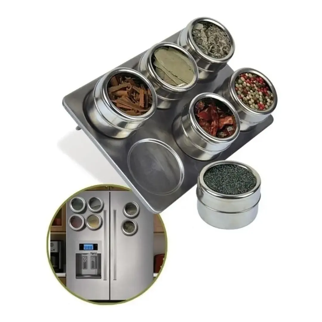 Organizador Condimentos Cocina 6 Piezas Frascos Especieros